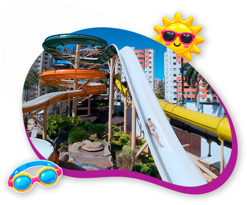 Toboáguas em parque aquático