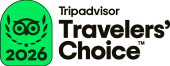 Tripadvisor TC Badge + Travelers’ Choice Left Aligned Black - L